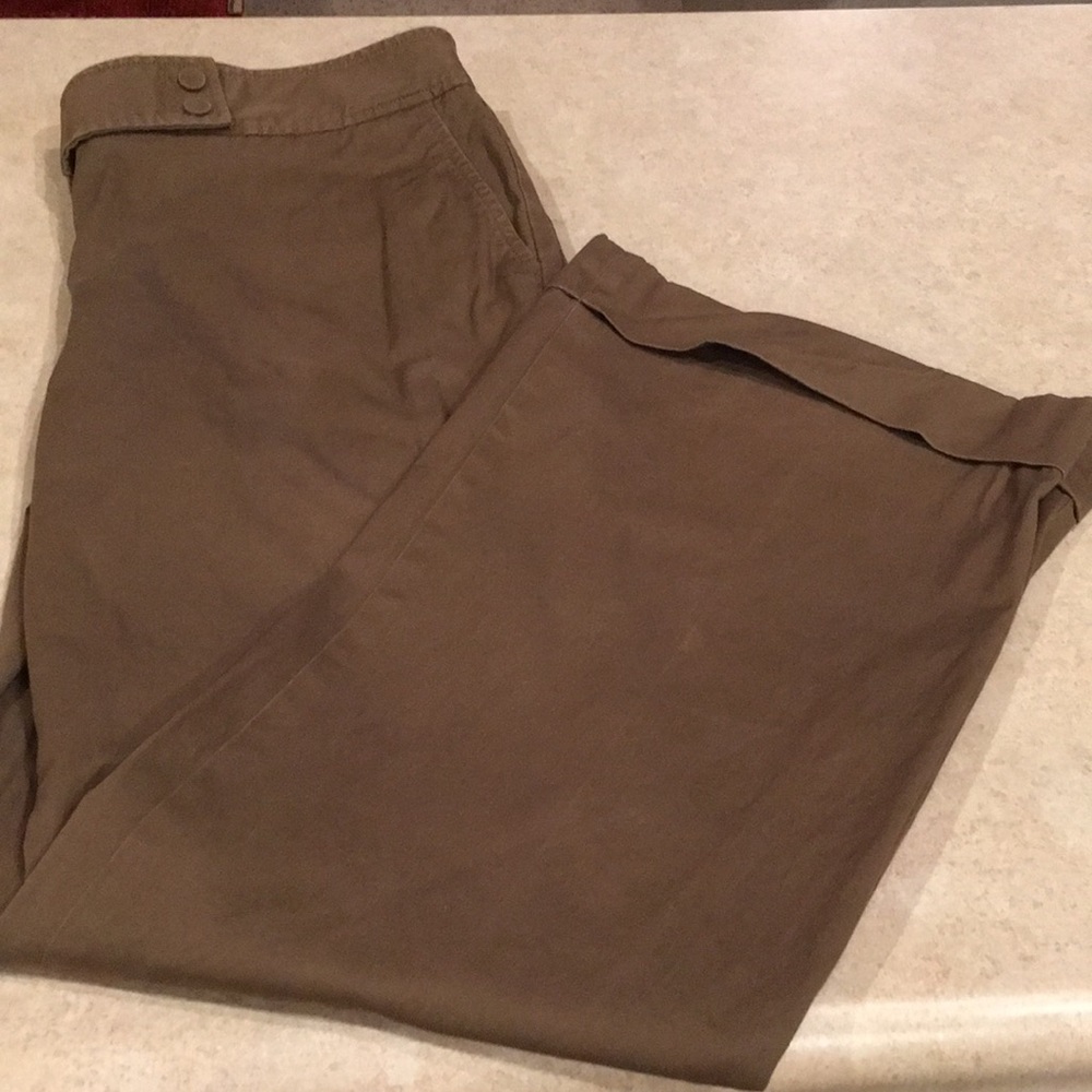Talbots wide leg cuffed pants